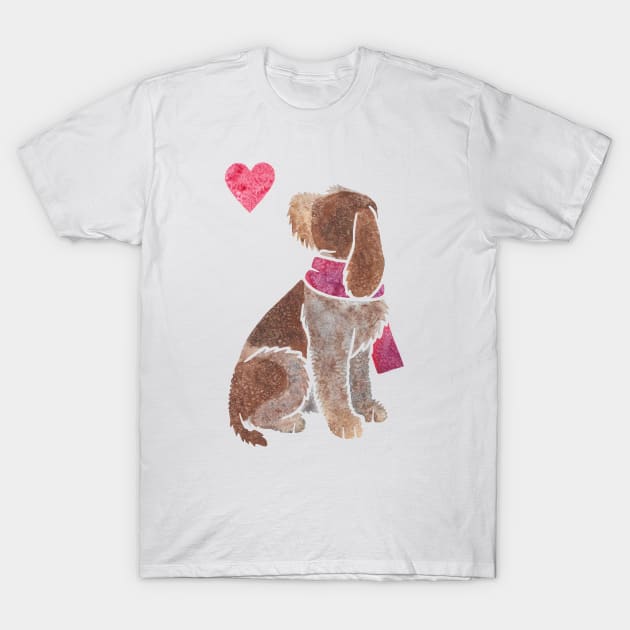 Watercolour Spinone Italiano T-Shirt by animalartbyjess